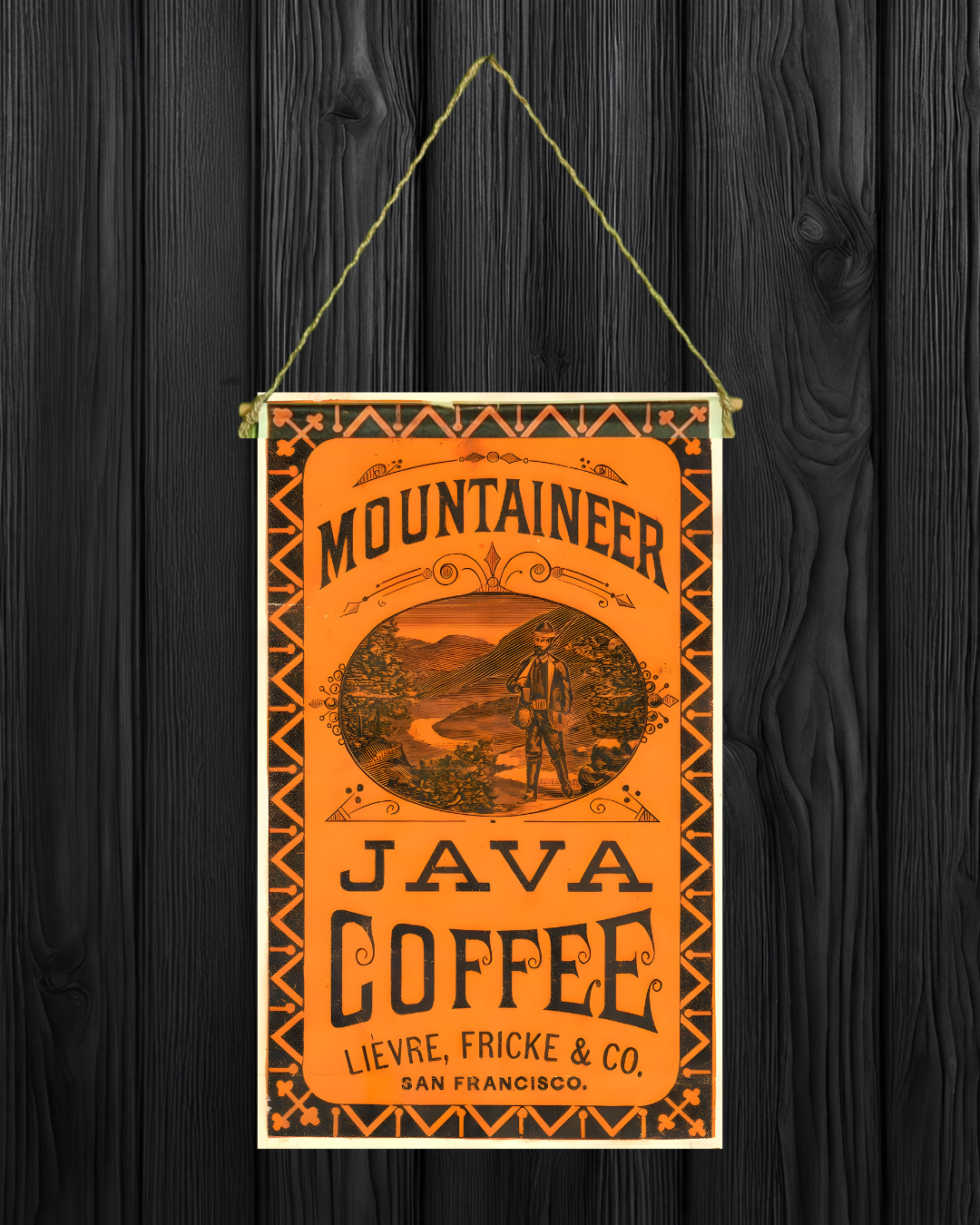 Vintage Kahve Çuvalı Tasarımlı Kanvas Poster  -2 Adet -